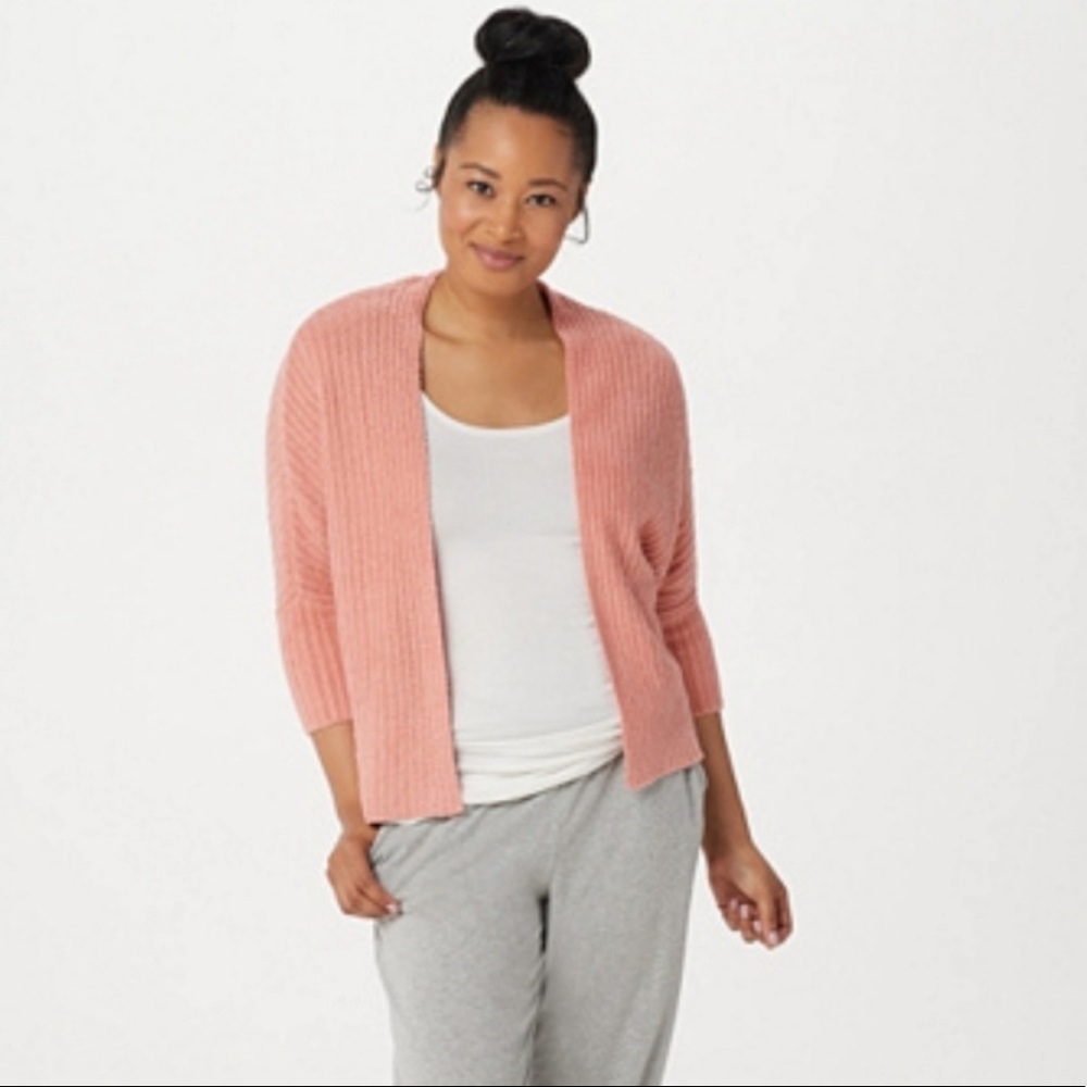 Barefoot Dreams Corla Ribbed Shrug Cardi Sweater